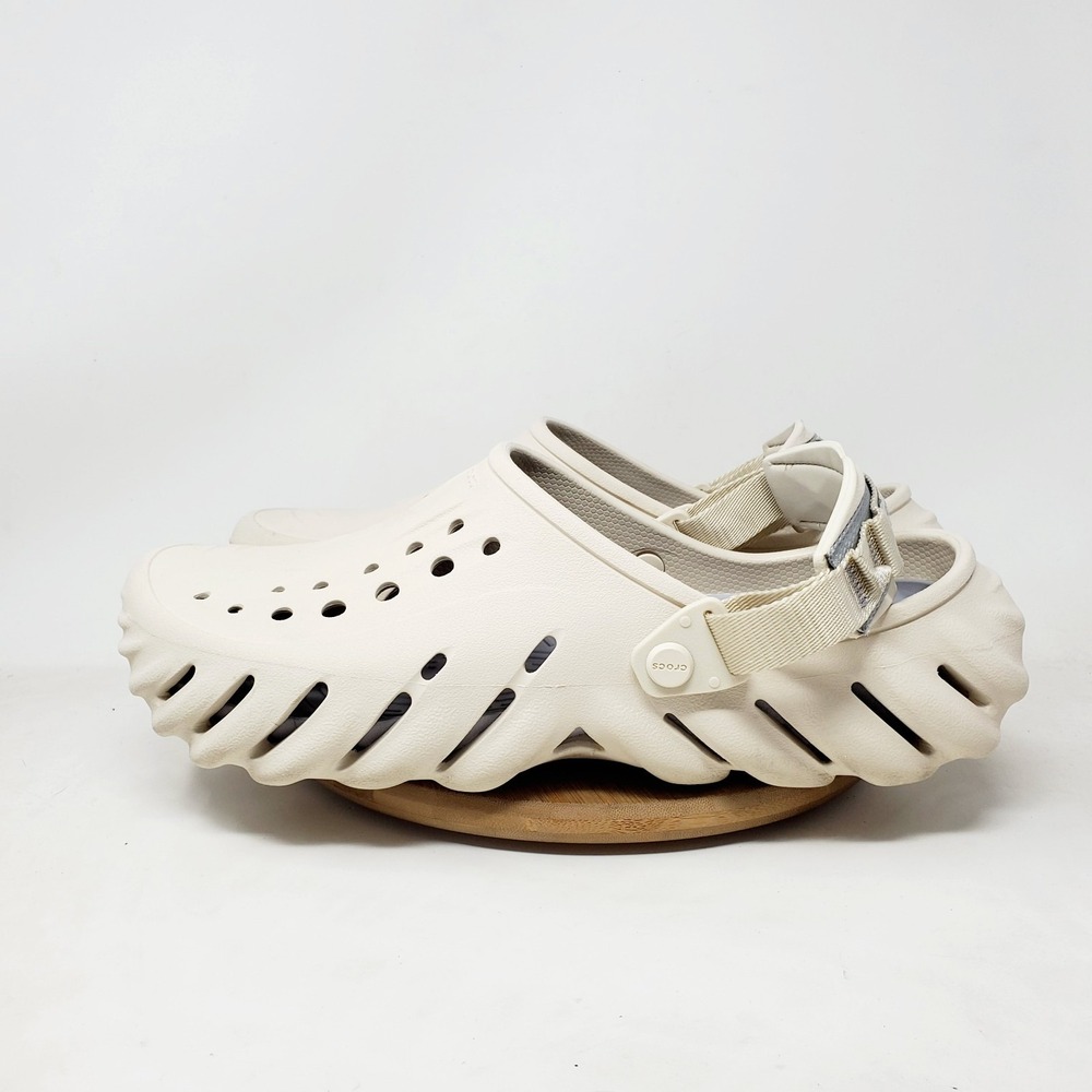 Crocs Echo Clog Shoes Mens 13 Off White Stucco Chunky Sneaker Sandal